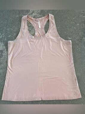 Fabletics Blush Pink with Silver Racerback Tank Top